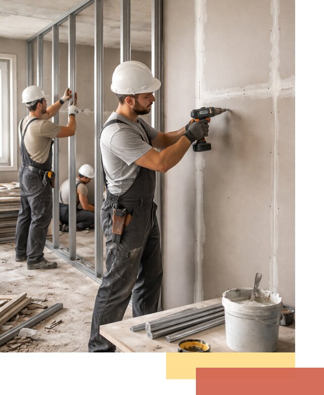 Перегородки из огнестойкого гипсокартона в Нововоронеже под ключ