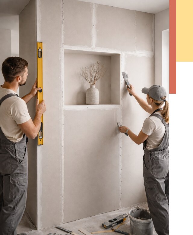 Перегородка из гипсокартона с нишей в Нововоронеже от 3289 руб. под ключ | ОТДЕЛОЧНИК-Нвв