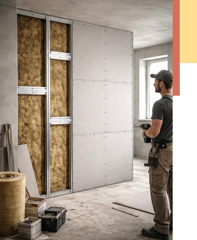 Усиленная перегородка под навеску в Нововоронеже от 12954 руб. — монтаж под ключ | ОТДЕЛОЧНИК-Нвв