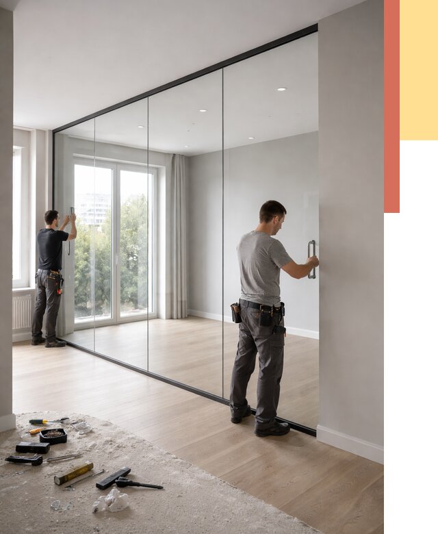 Изготовление стеклянных перегородок в Нововоронеже от 12498 руб. под ключ | ОТДЕЛОЧНИК-Нвв