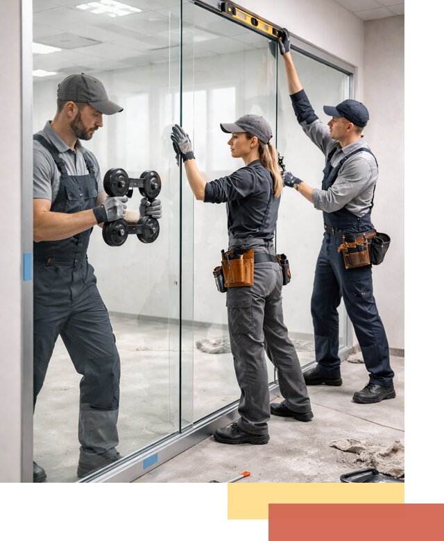 Профессиональный монтаж стеклянных перегородок в Нововоронеже