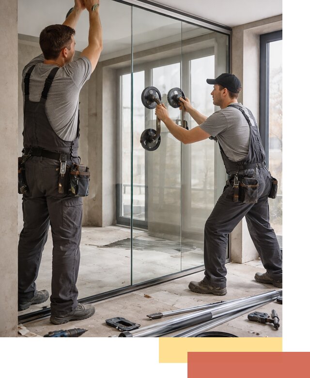 Цельностеклянные перегородки под ключ в Нововоронеже