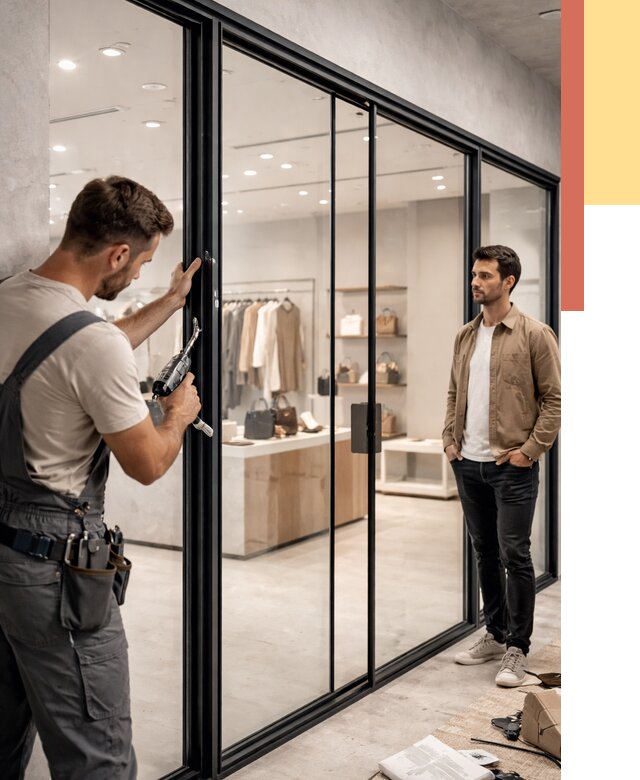 Стеклянные перегородки для магазинов в Нововоронеже от 8298 руб. под ключ | ОТДЕЛОЧНИК-Нвв