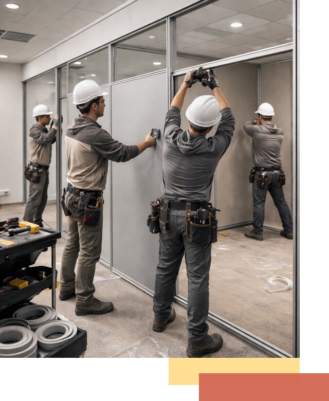 Мобильные офисные перегородки под ключ в Нововоронеже