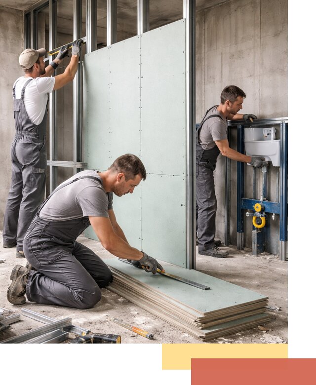 Монтаж и ремонт сантехнических перегородок в Нововоронеже