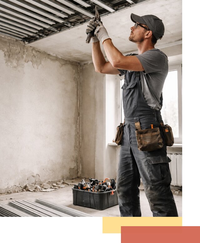 Демонтаж реечного потолка в Нововоронеже быстро и аккуратно