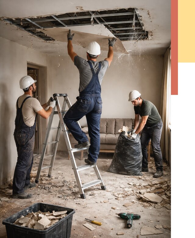 Демонтаж гипсокартонного потолка в Нововоронеже от 425 руб. за м2 — ОТДЕЛОЧНИК-Нвв