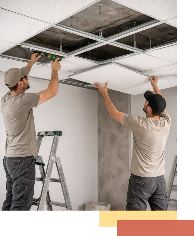 Монтаж потолка Армстронг под ключ в Нововоронеже