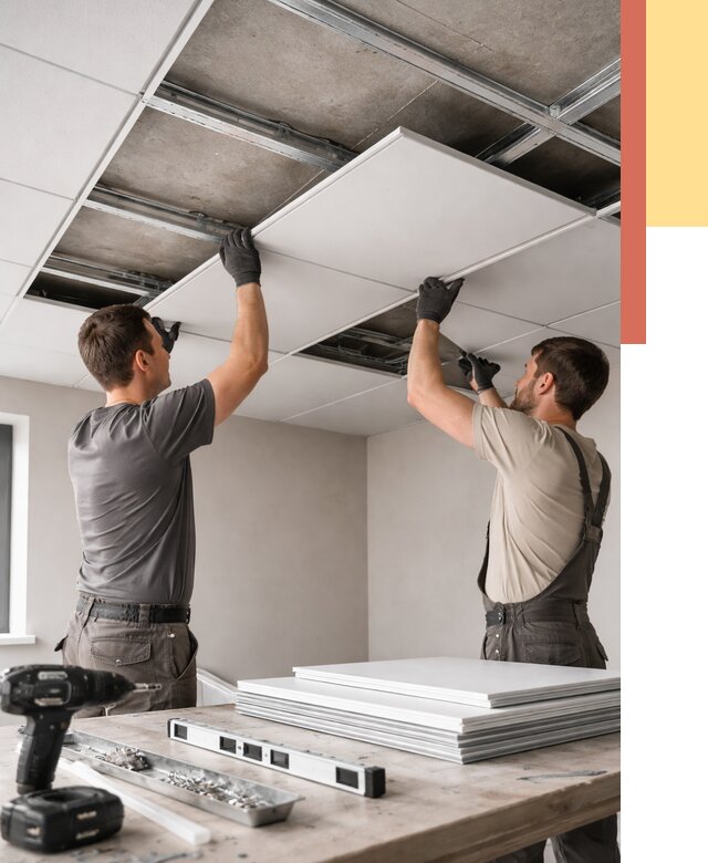 Монтаж кассетного потолка в Нововоронеже от 4554 руб/м2 — установка и сборка | ОТДЕЛОЧНИК-Нвв