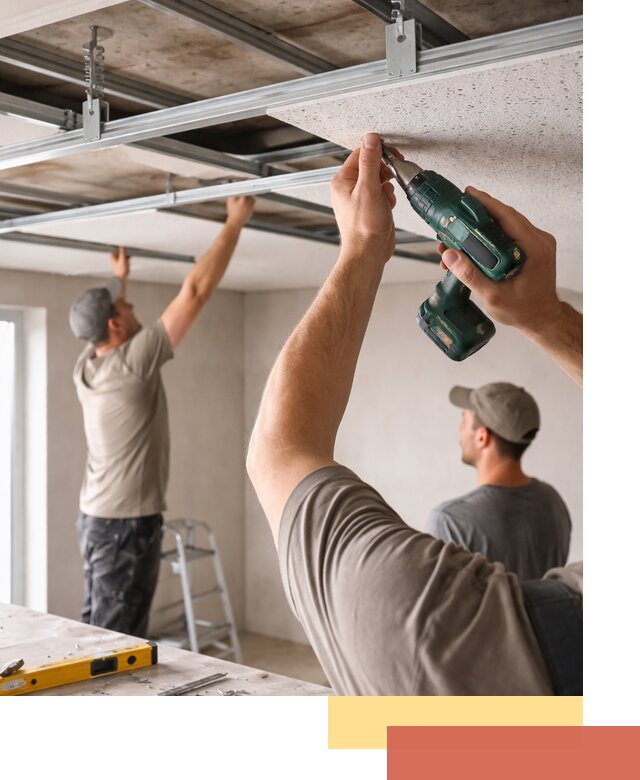 Монтаж акустического потолка в Нововоронеже под ключ