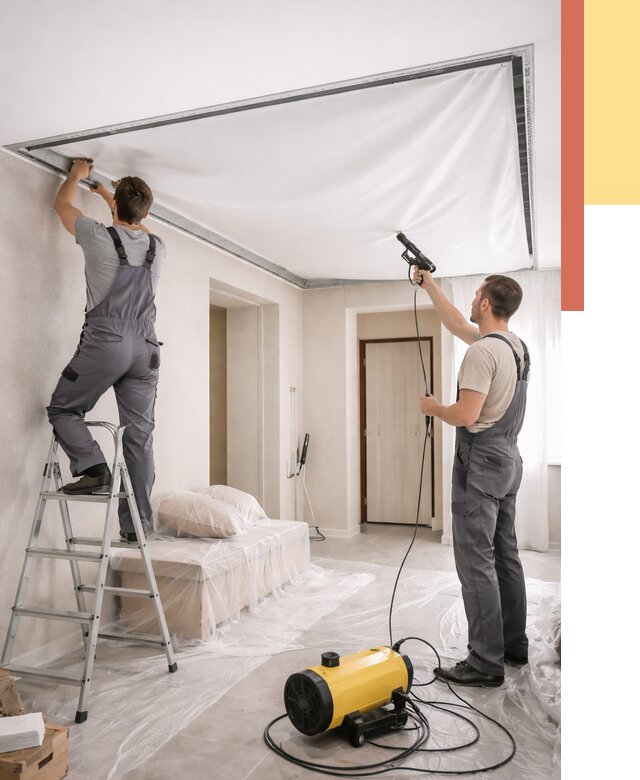 Монтаж натяжного потолка в прихожей в Нововоронеже от 2682 руб. под ключ | ОТДЕЛОЧНИК-Нвв