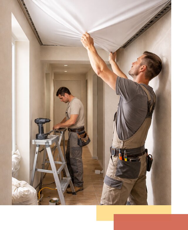 Монтаж натяжного потолка в прихожей в Нововоронеже