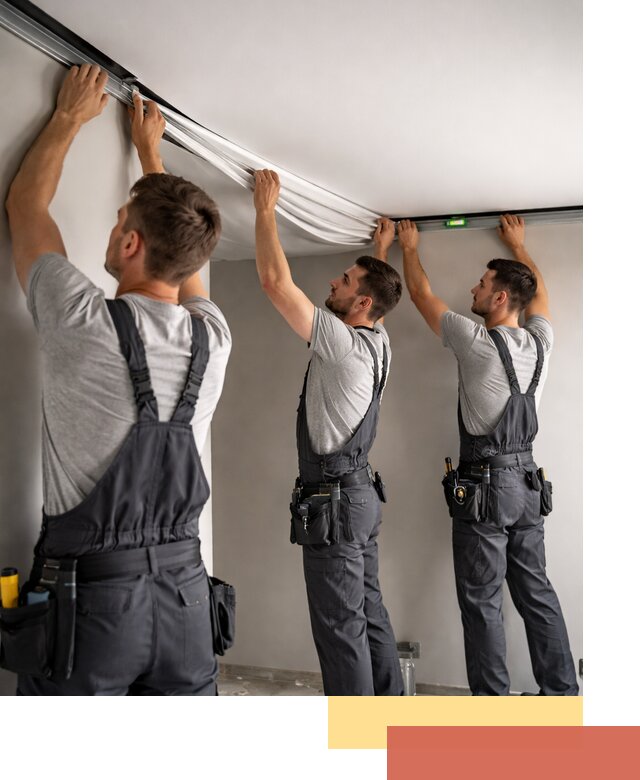 Теневые натяжные потолки в Нововоронеже: монтаж и отделка быстро и качественно