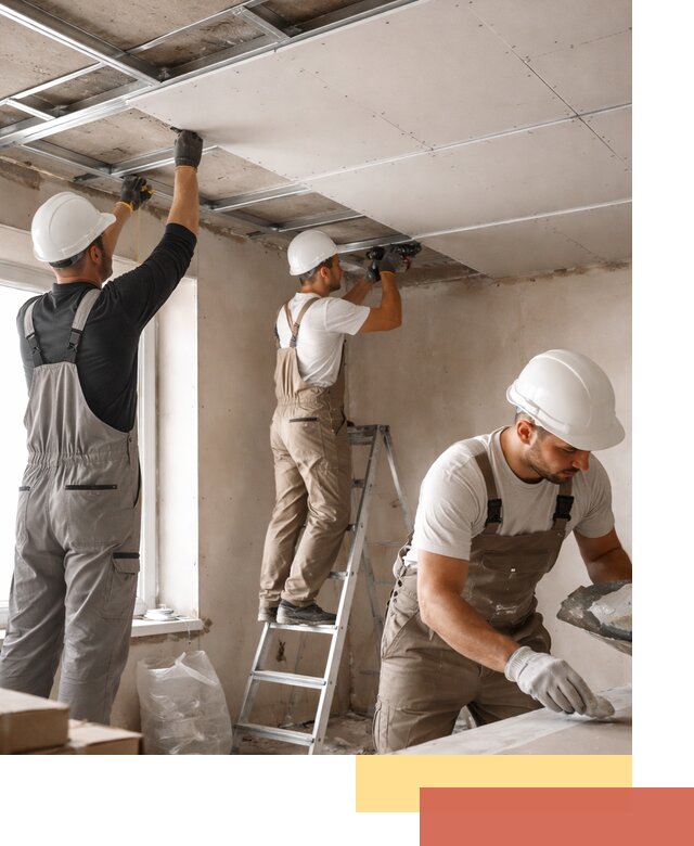 Одноуровневый потолок из гипсокартона в Нововоронеже — монтаж и отделка