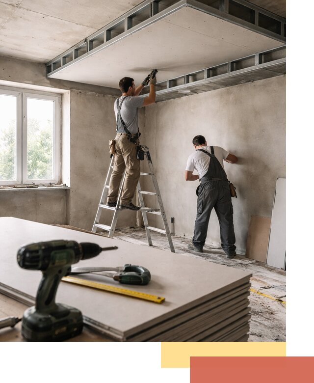 Двухуровневый потолок из гипсокартона в Нововоронеже