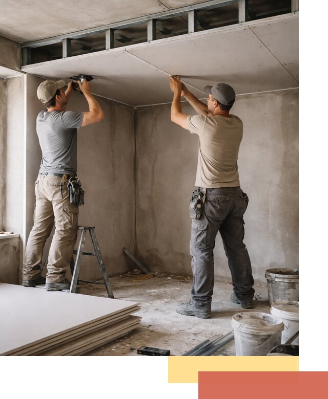 Короб из гипсокартона на потолке под ключ в Нововоронеже