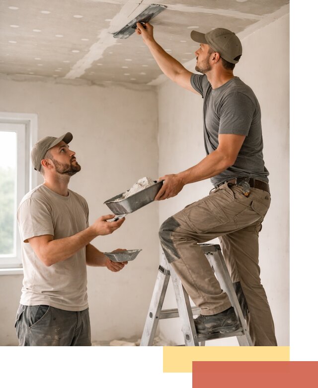 Шпаклевка потолка из гипсокартона в Нововоронеже качественно и быстро