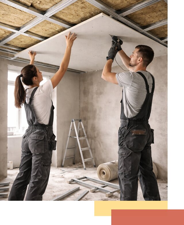 Звукоизоляция потолка из ГКЛ в Нововоронеже профессионально и надежно