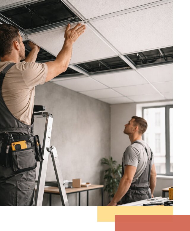 Монтаж потолочной плитки в Нововоронеже качественно и в срок