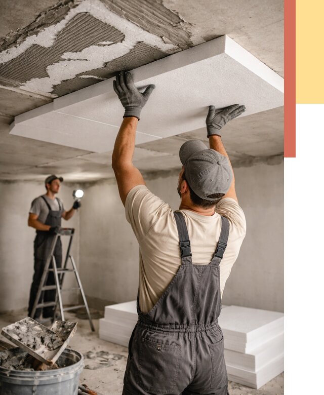 Утепление потолка пенопластом в Нововоронеже от 4554 руб/м2 — недорого и быстро | ОТДЕЛОЧНИК-Нвв