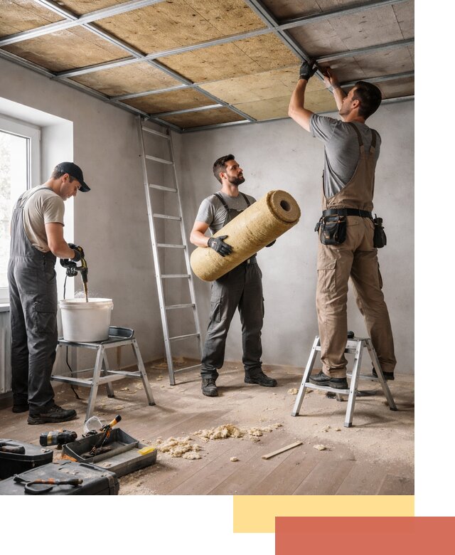 Шумоизоляция потолка в Нововоронеже: профессиональный монтаж и отделка